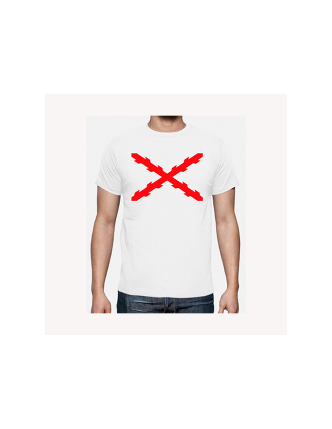 observación Especialmente Persona a cargo Camiseta Cruz de borgoña Talla S Color Blanco